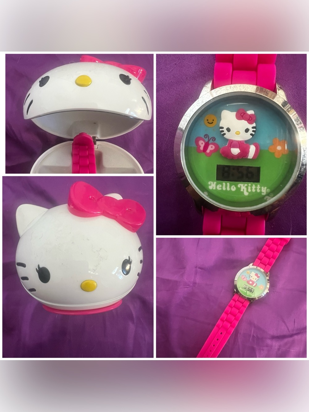 Hello Kitty LCD Wrist Watch With Clam Shell Case